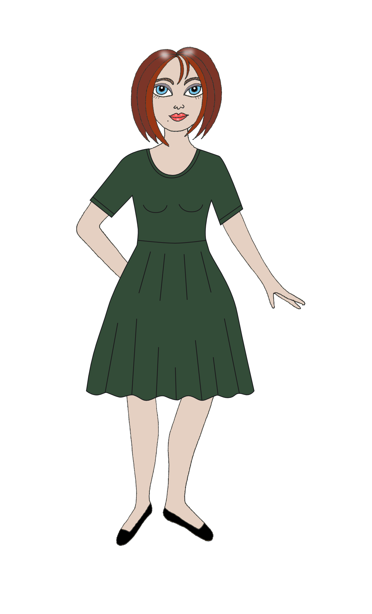 Klänning Saga, grön