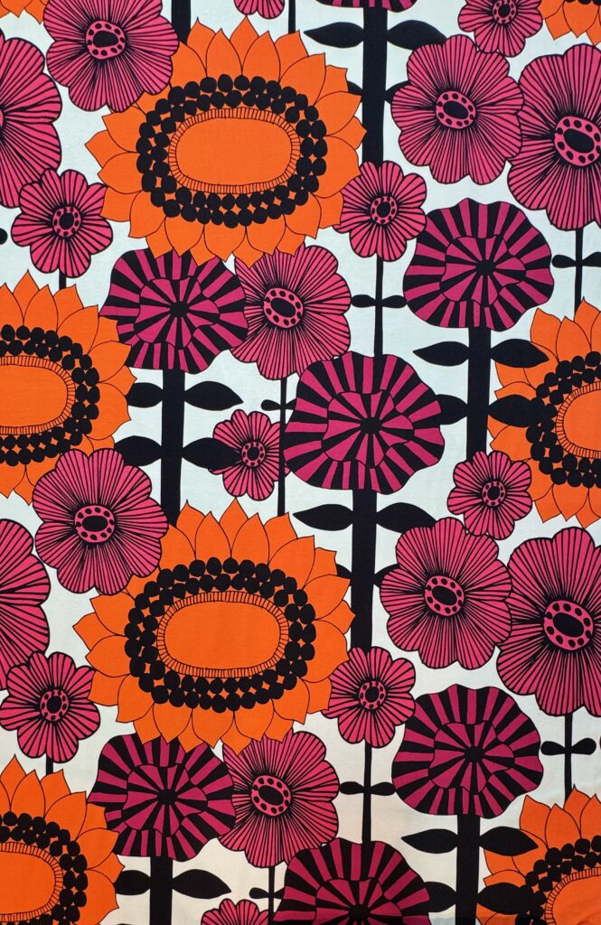 Albertina orange / rosa tyg