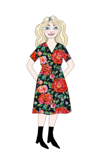 Klänning Astrid, Ros