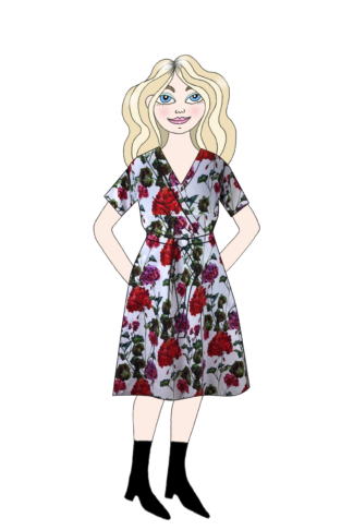 Klänning Astrid, Pelargon